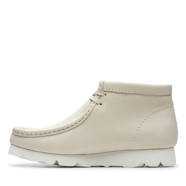 Clarks Womens Wallabee Boot GORE-TEX Ankle Boots White | UK-6521903